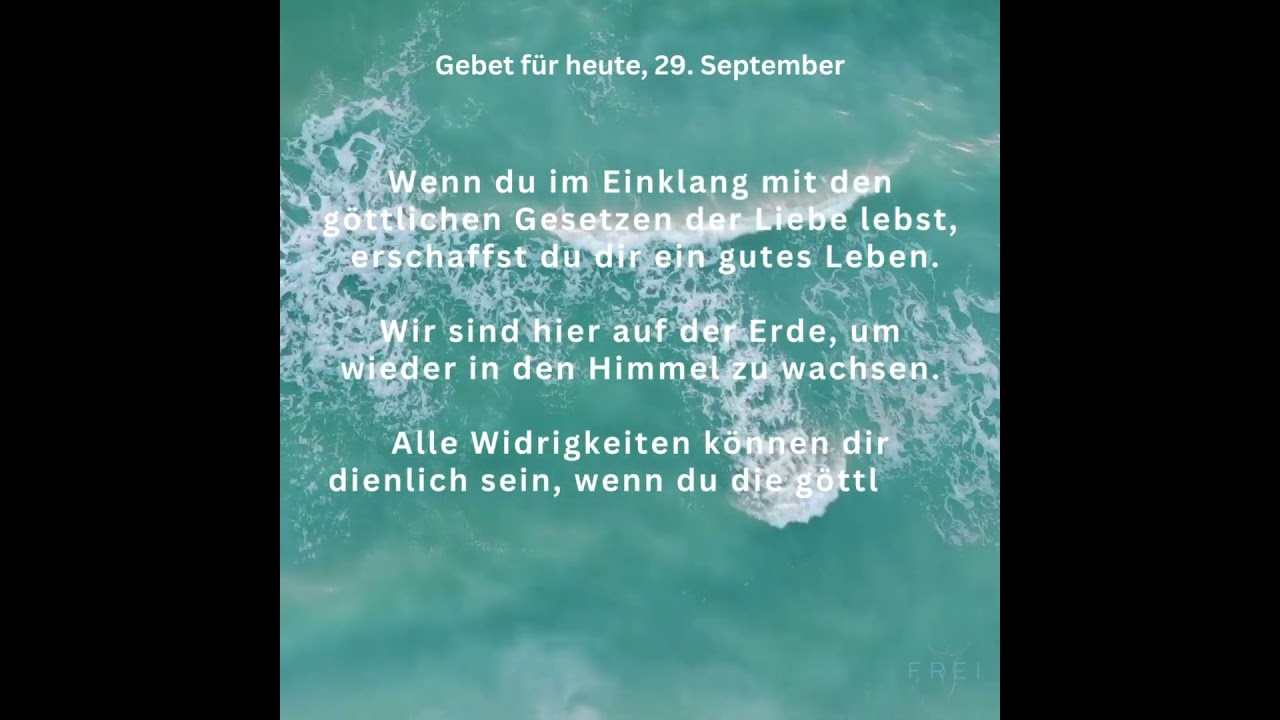 Gebet für heute, 29  September | F R E I community