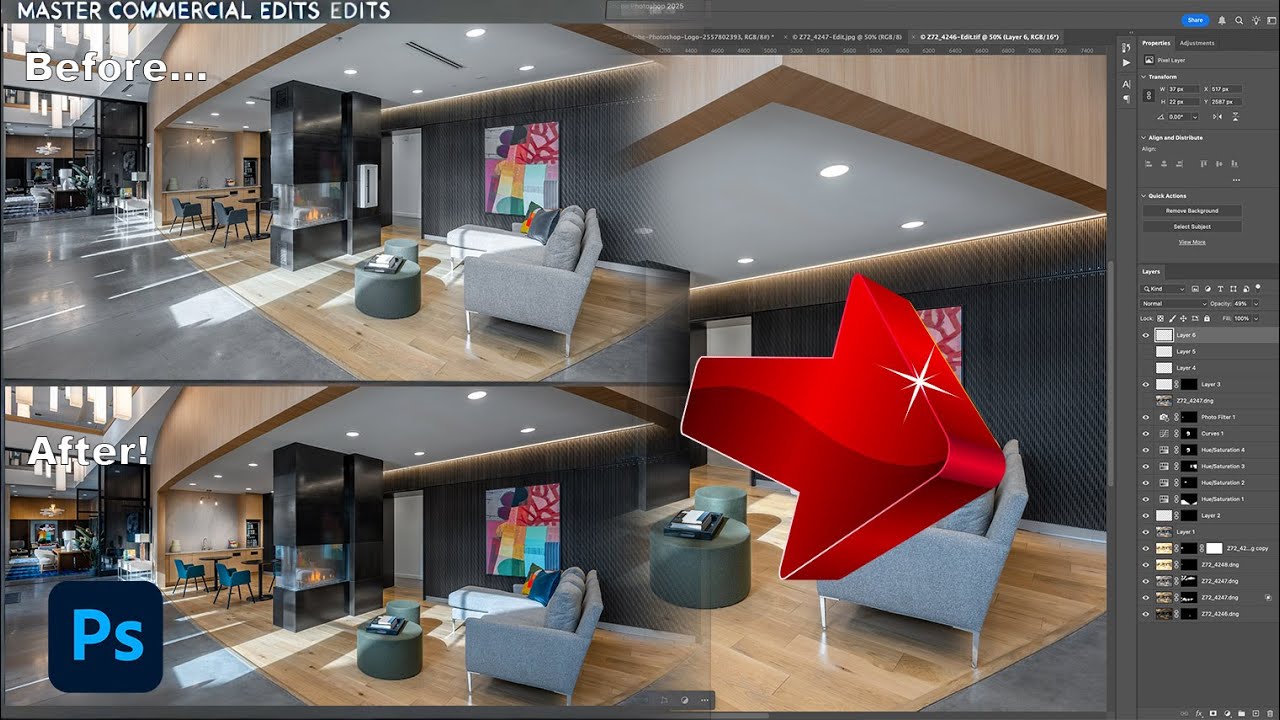 Photoshop Tutorial – Master Commercial Interior Editing Like a Pro ...
