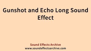 Gunshot and Echo Long Sound Effect - Royalty Free