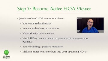 Hangouts on Air Audience Building - AllAboutHangouts Module 9 snippet
