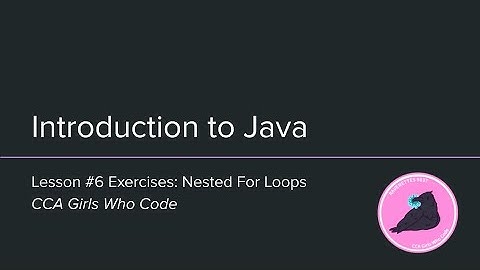 Java Lesson #6 Exercises: Nested For-Loops Practice