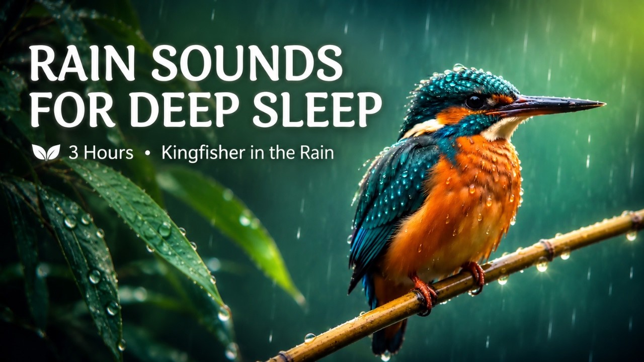 Watch Rain Sounds for Deep Sleep 🌧️ 3 Hours of Gentle Rainfall & Kingfisher Bird on YouTube Watch Rain Sounds for Deep Sleep 🌧️ 3 Hours of Gentle Rainfall & Kingfisher Bird on YouTube