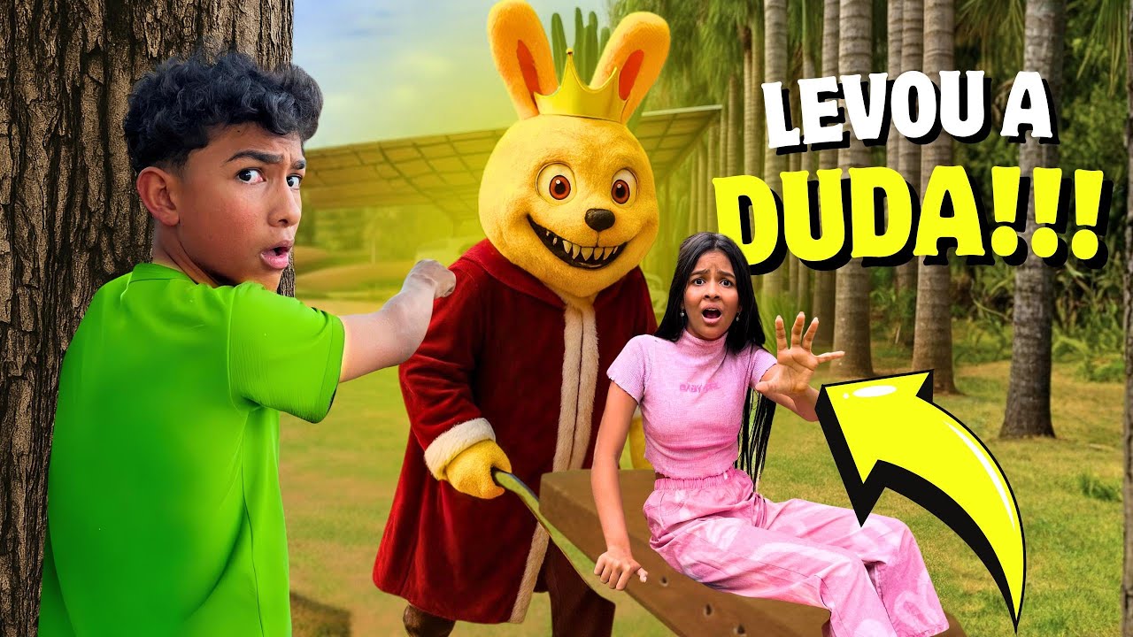 Hoje, algo assustador aconteceu: um labubu gigante apareceu e levou a Duda.