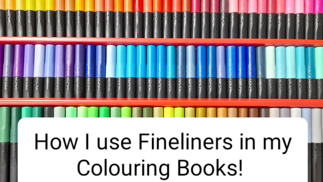 How I use Fineliners in my Colouring Books! ~UPDATED~