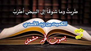 الكميت بن زيد الأسدي .. طَرِبتُ وما شَوقاً إلى البِيضِ أَطرَبُ