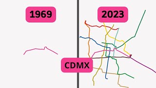 EVOLUCION DEL METRO DE CIUDAD DE MEXICO | EVOLUTION OF THE MEXICO CITY METRO (1969-2023) ANIMATION