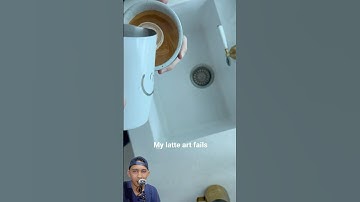 FAILED LATTE ART ??? 😱 #latteart #latteartbasic #coffee #shorts #fyp #masukberanda #barista #viral