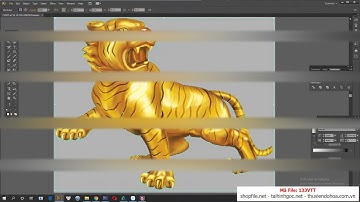 FILE VECTOR TRANH HỔ VÀNG, CON GIÁP PHÚC VƯỢNG - 133VTT