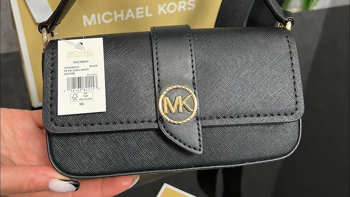 MICHAEL KORS Jet Set Medium Saffiano Leather Crossbody Bag (black