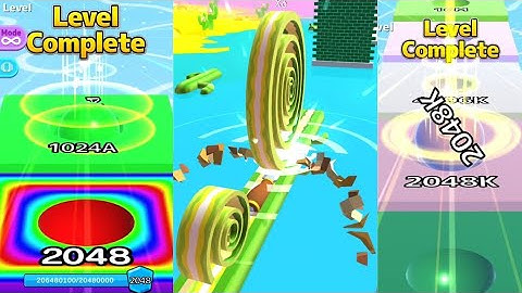 Ball Run 2048 vs Spiral Roll vs Ball Run Infinity  - iOS Android all levels gameplay walkthrough👌😎