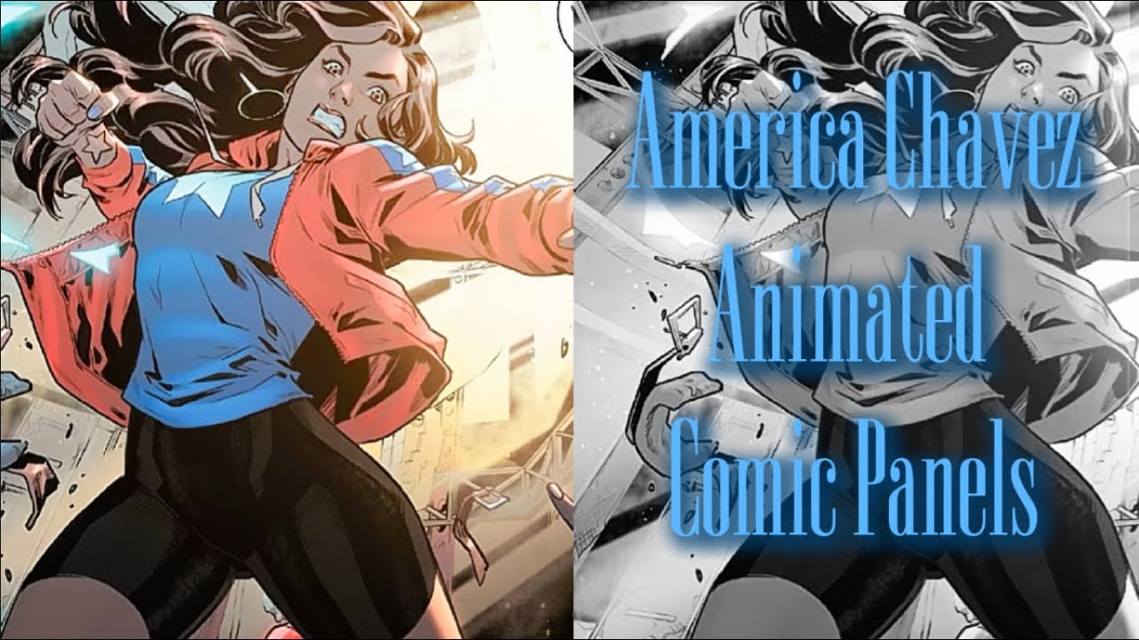 America Chavez animated comic panels