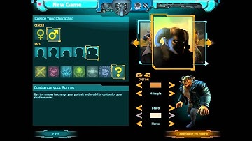 Shadowrun Returns Character Creation