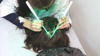 ASMR Detailed SCALP and NECK Inspection with STICKS (Real Person)