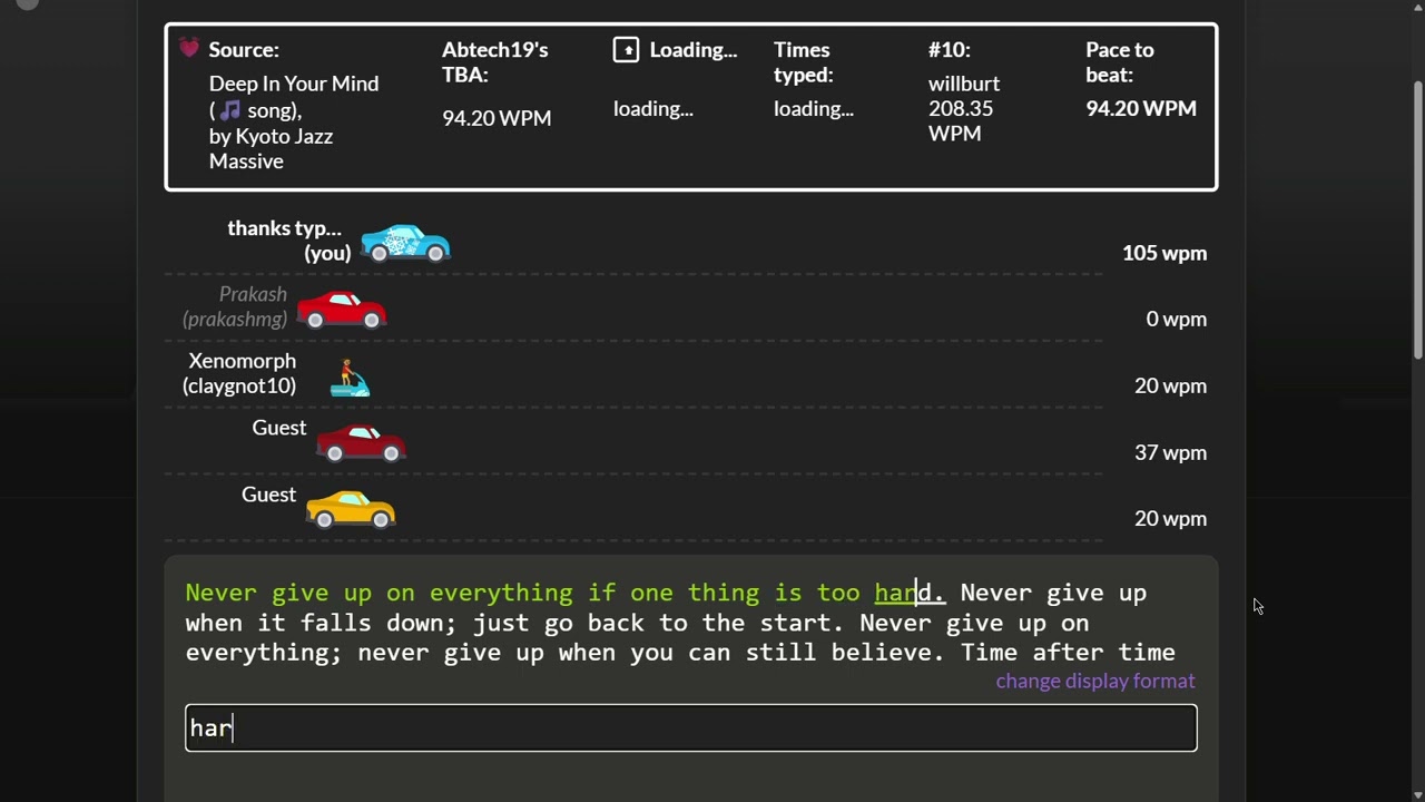 TypeRacer Part 7  | ABtech19