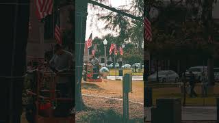 DECORATING the TREES in MONROVIA LIBRARY park. #CHRISTMAS #decorating #share #short #subscribe #hi