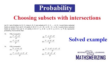 Probability | Choosing subsets with empty & non-empty intersection