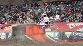 First backflip driving the Lucas Stabilizer at Monster Jam in Tampa