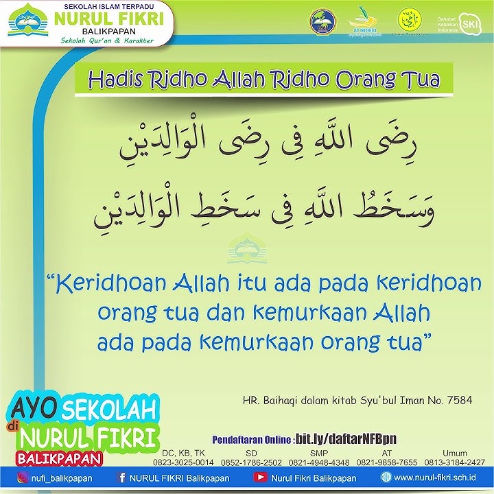 NF Hadis Ridho Allah Ridho Orang Tua