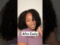 Afro Curly Half Wig ✨ #halfwig #afrocurly #curlyhairstyles #youtubeshorts #shorts
