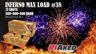 INFERNO   USA 1.4G CAKE “MAX LOAD#38” 24+24+24 shots RK52515 | RIAKEO FIREWORKS
