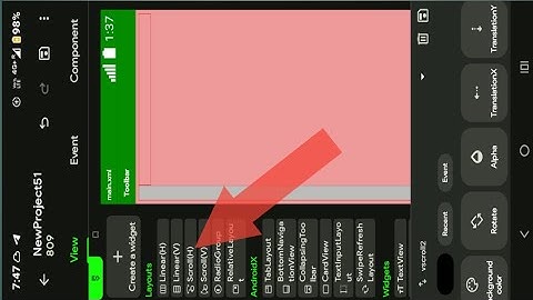 Sketchware pro 📱👈 mobile 💚me linear layout hscroll1vscroll1 tutorial 📱👈