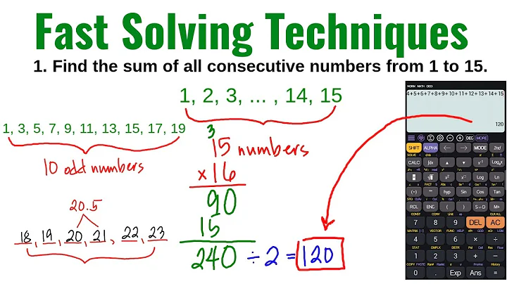 Fast Solving Techniques - Consecutive Numbers