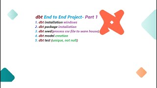 dbt | End-To-End Data Engineering Project | #part1  @64techskills