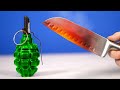 EXPERIMENT: Glowing 1000 degree KNIFE vs FIRECRACKER
