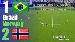 🔴 Brazil vs Norway Highlights | Football Full Match Simul...