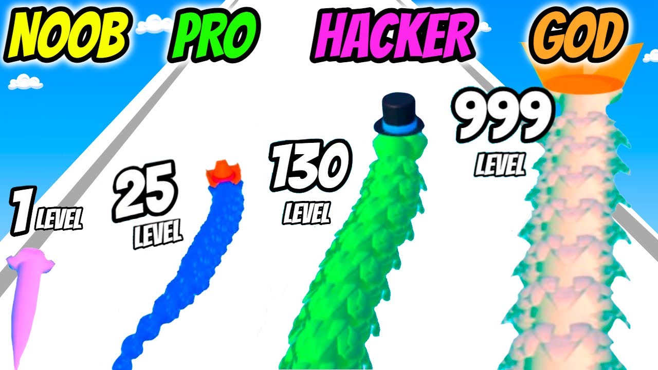 NOOB vs PRO vs HACKER vs GOD - Colorful Snake - YouTube