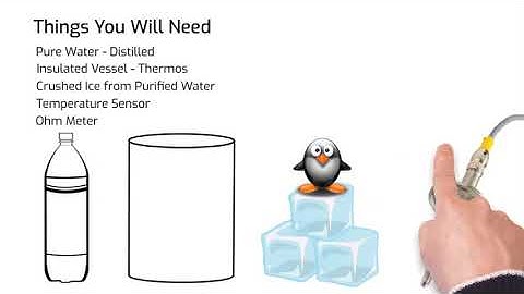 How to use and ice bath to calibrate a temperature sensor