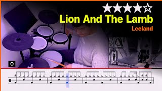 [Lv.15] Lion And The Lamb - Leeland (★★★★☆) Drum Cover with Sheet Music