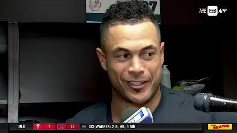 Giancarlo Stanton weighs in on Aaron Judge's home run chase