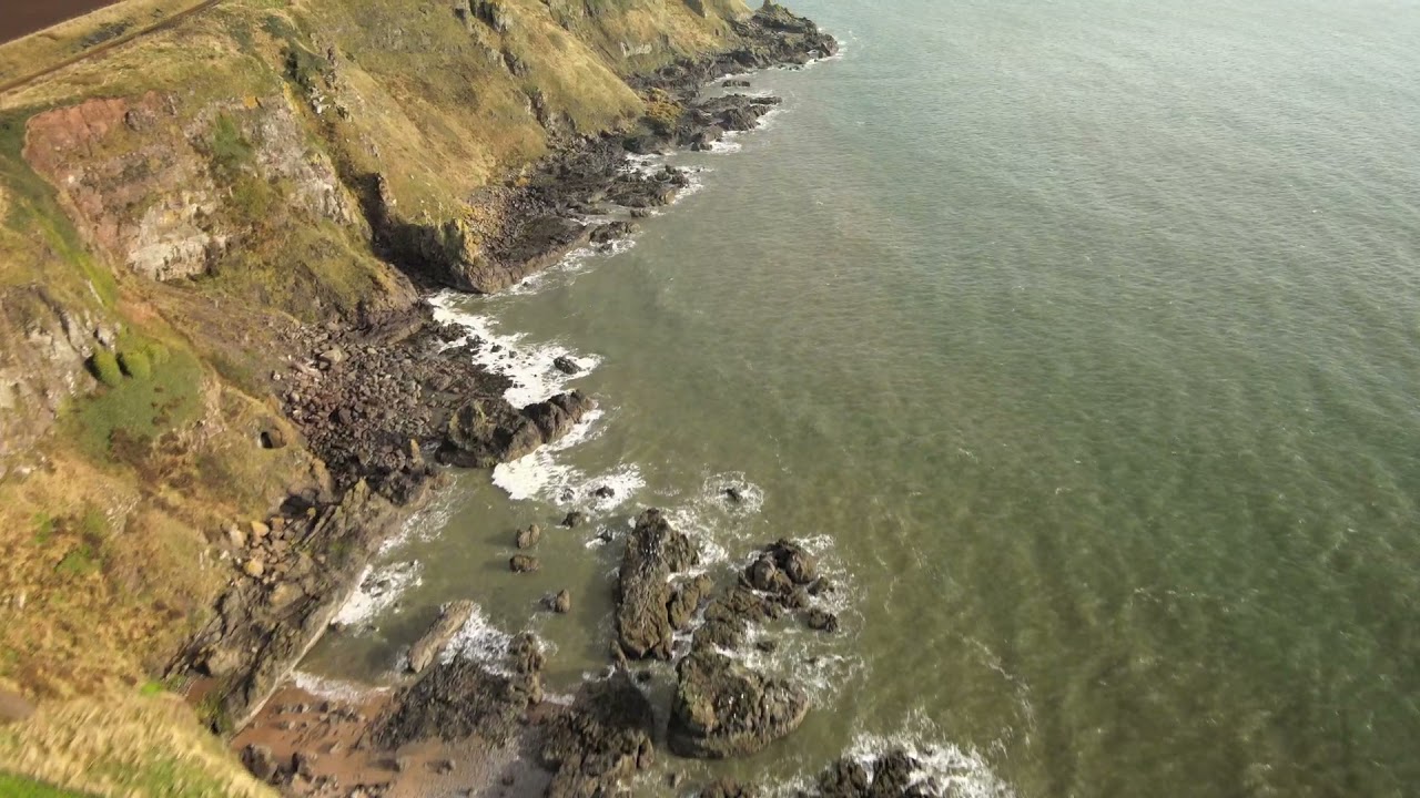 Lunan beach, Angus coastline (with music)