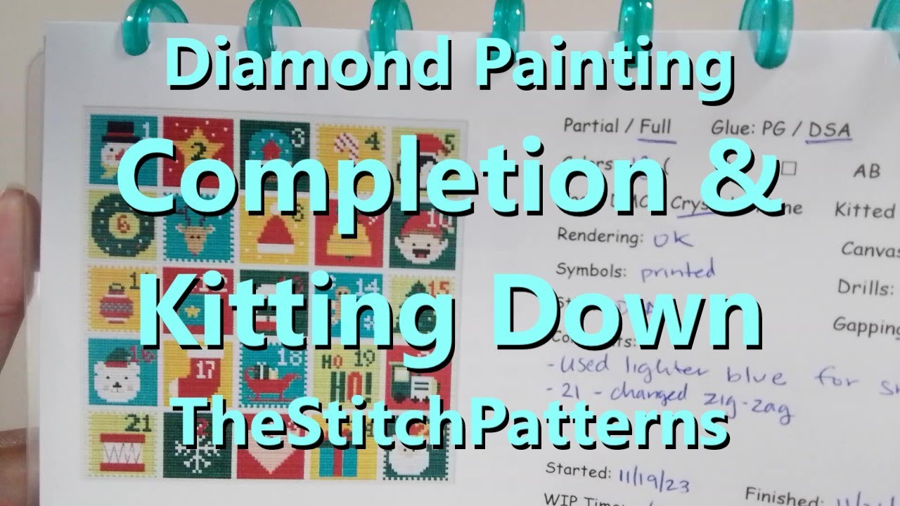 Diamond Painting Completion & Kitting Down TheStitchPatterns Cross