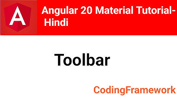 Angular 20 Material Tutorial Day 10 | Toolbar Explained (Hindi)