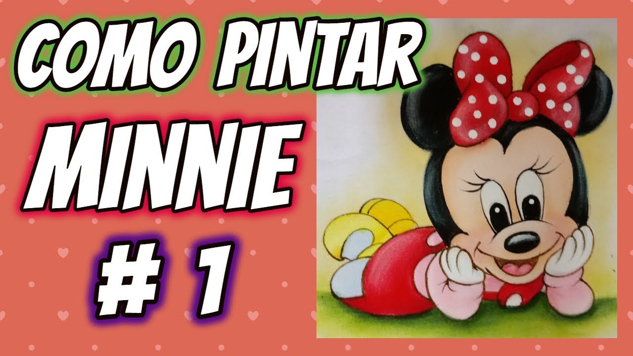 Como pintar Minnie # 1 aula (Desenhos Crocantes)