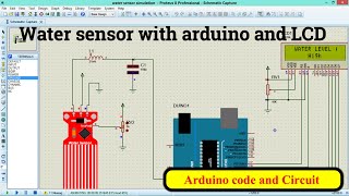 water sensor simulation in Proteus // water sensor projects // water sensor with Arduino and lcd