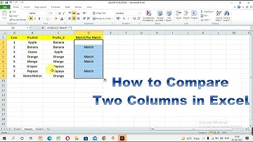 How to compare two columns in excel for Matches and Difference | Excel Tutorial For Beginner
