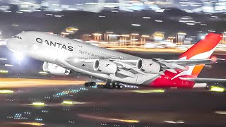 28 AWESOME LATE NIGHT TAKEOFFS | Sydney Airport Plane Spotting Australia [SYD/YSSY]
