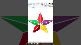 How To Drowning 3D Star Drawing in MS Paint #art #drawing #easydrawing #painting