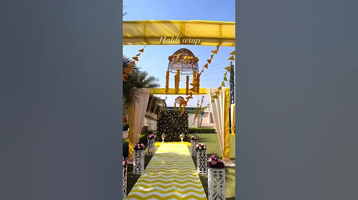 Haldi decoration | wedding decoration ideas for haldi setup