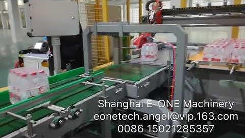 Film wrapped bottles palletizer-Gantry palletizer for bottles