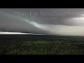 Tornado warned supercell, tennis ball size hail, drone shots, shelf  - Alto, TX - 4/6/2019