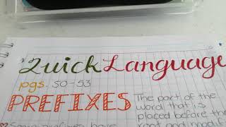 READ DESCRIPTION Learning Log, Week 2, Quick Language