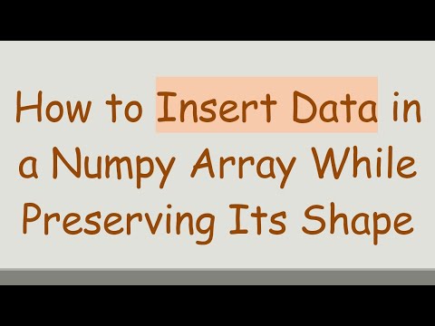How to Insert