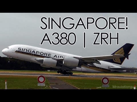 Singapore Airlines Airbus A380-841 Landing and MULTI VIEW Takeoff | Zürich Kloten Airport!