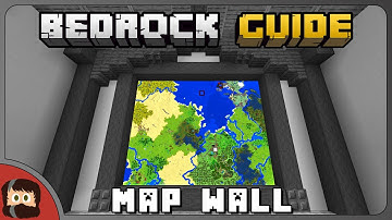 How To Make A MAP WALL | Bedrock Guide | Tutorial Survival Lets Play | Minecraft