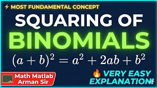 Math | Basic concept | squaring of binomial terms | @armansirmath | easy explanation | Arman Sir