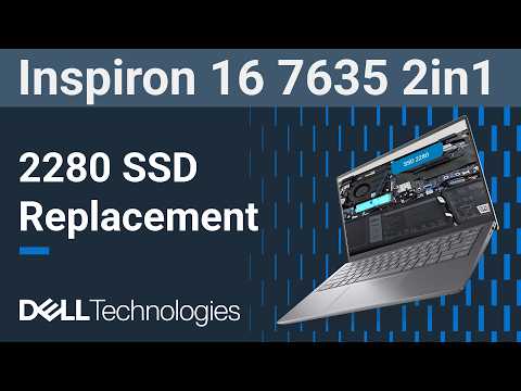 Dell Inspiron 16 7635 2-in-1 | How to replace the 2280 solid state drive (SSD)